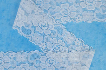 Elastische Spitze, weiß, 0,5 m